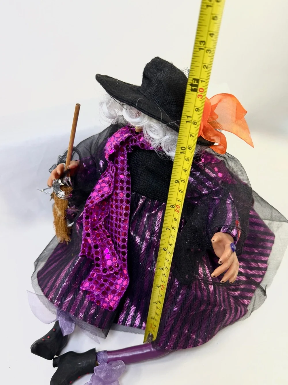 Vintage Singing Witch Shelf Sitter Halloween Figure “Double Double Toil Trouble”